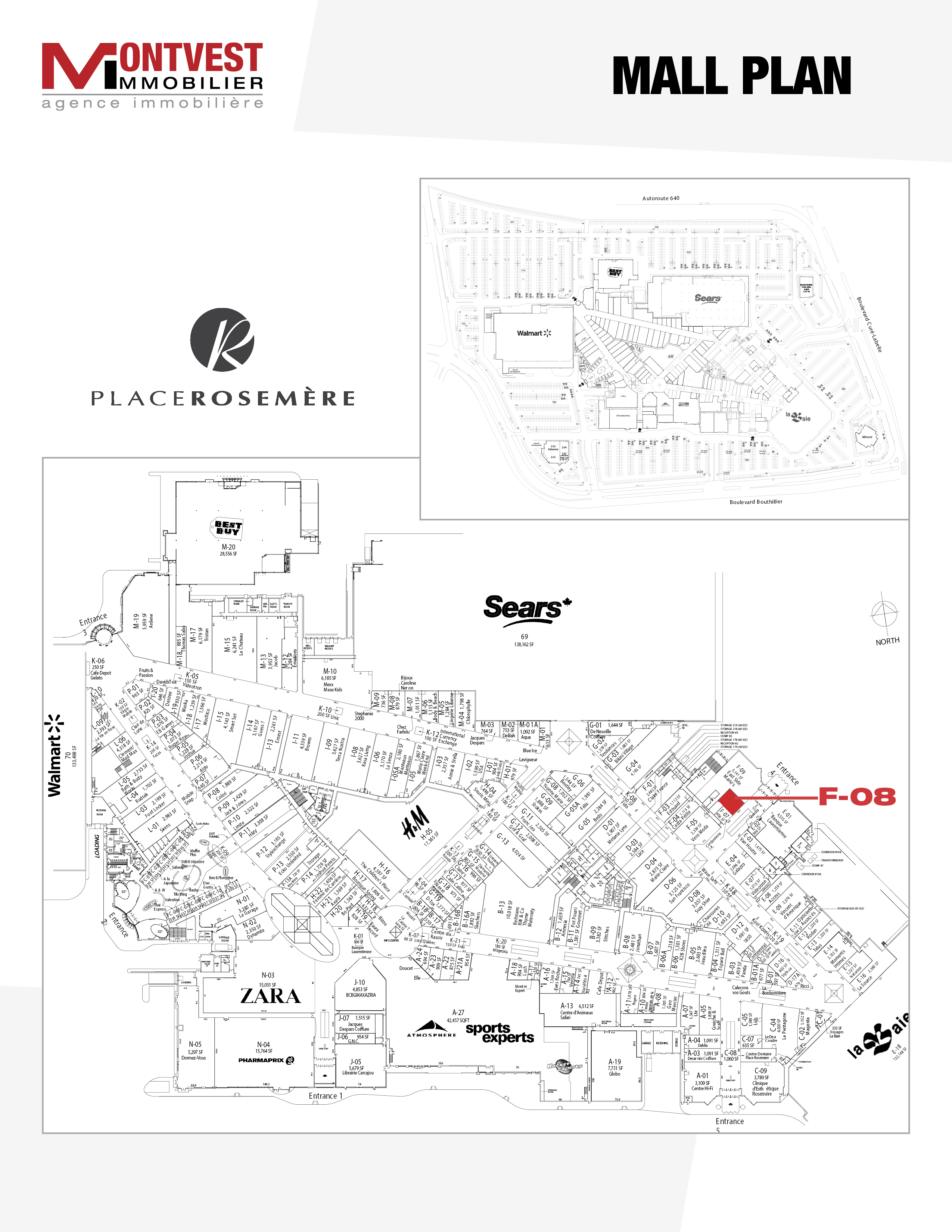 Unit Location in the Mall